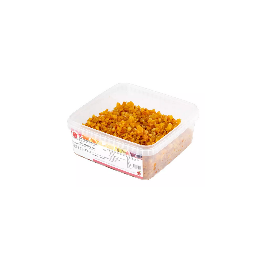 Ecorces d'oranges confites en cubes 1kg