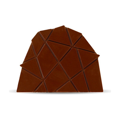 Plaque pour embout de bûche Polygones x6