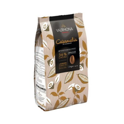 Caramélia 36% - Création gourmande chocolat caramel en fèves 1kg VALRHONA