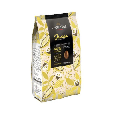 Jivara 40% - Chocolat de couverture lait en fèves 200g VALRHONA
