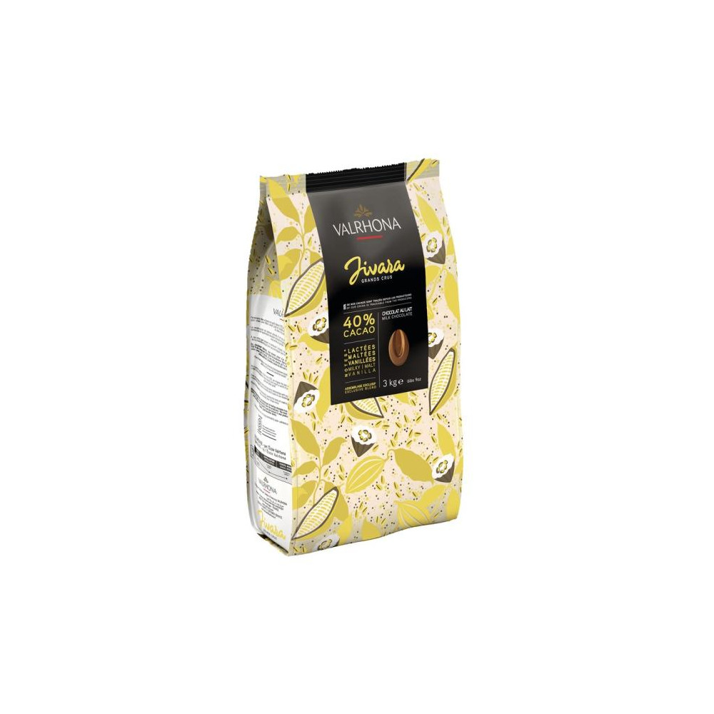 Jivara 40% - Chocolat de couverture lait en fèves 3kg VALRHONA