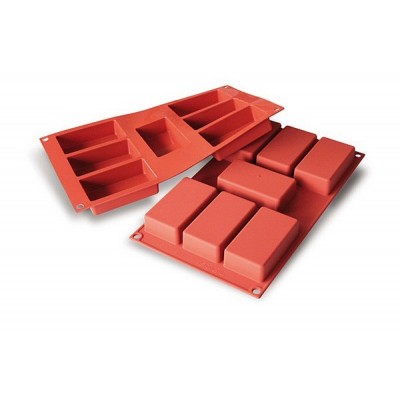 Crealys 513014 Moule Carré Silicone Rouge