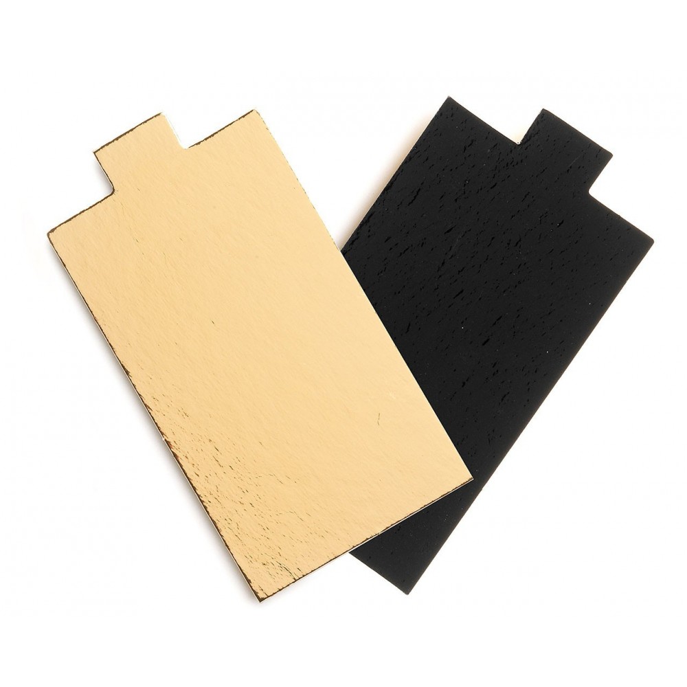 Mini carton rectangulaire or et noir 13x4,5cm