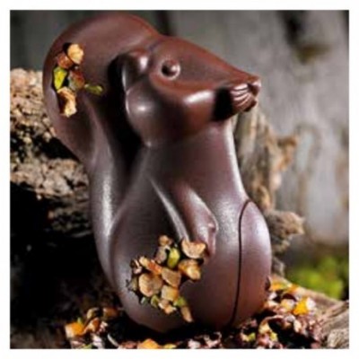 Moule à chocolat en PVC semi rigide écureuil Valrhona H15cm