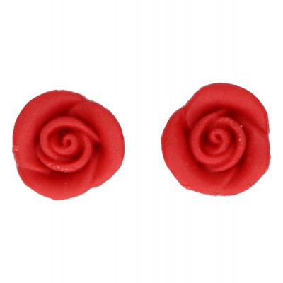 Roses rouges en pâte d'amande x6 funcakes