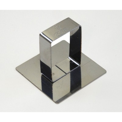 Poussoir carré en inox 5,8x5,8cm