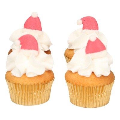 Petit chapeau de Noël en sucre x12 funcakes