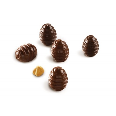 Moule à chocolat en silicone sphère Choco Spiral silikomart