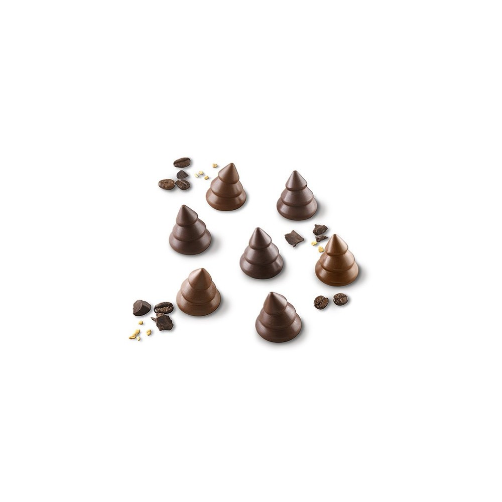 Moule à chocolat en silicone Choco Trees silikomart