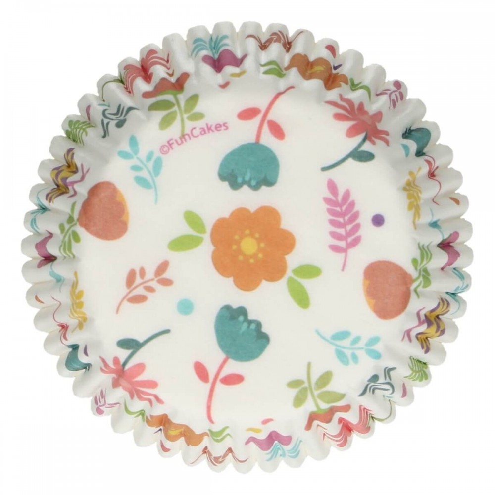 Caissettes motif floral x48 funcakes