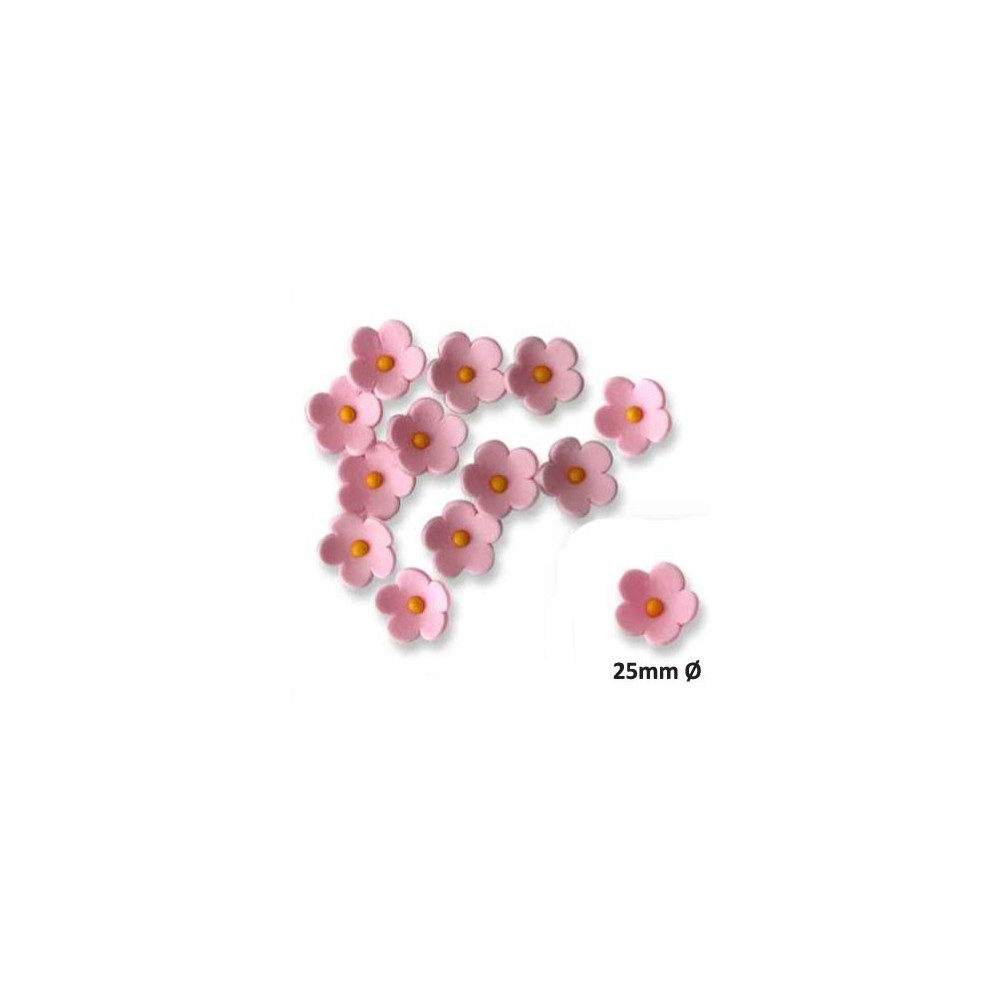 Fleurs en sucre roses x50