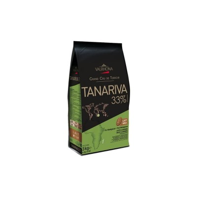 Tanariva 33% - Chocolat de couverture lait en fèves 1kg VALRHONA