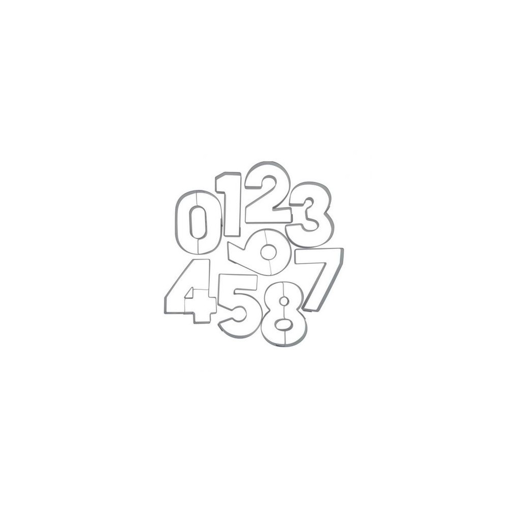 Grand Emporte Pièce Inox Chiffre 1 32x16 cm- - achat,  acheter, vente