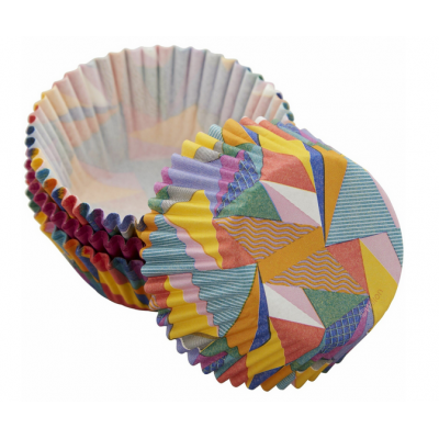 Caissettes triangles multicolores x75