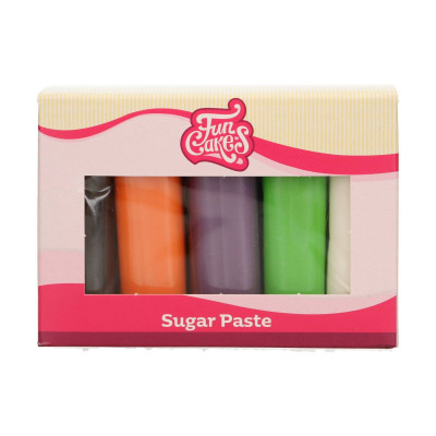 Pack pâte à sucre couleurs Halloween 5x100g